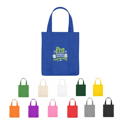 RPET 100 GSM Non-Woven Shopper Tote Bag-13" W x 15" H x 10" D
